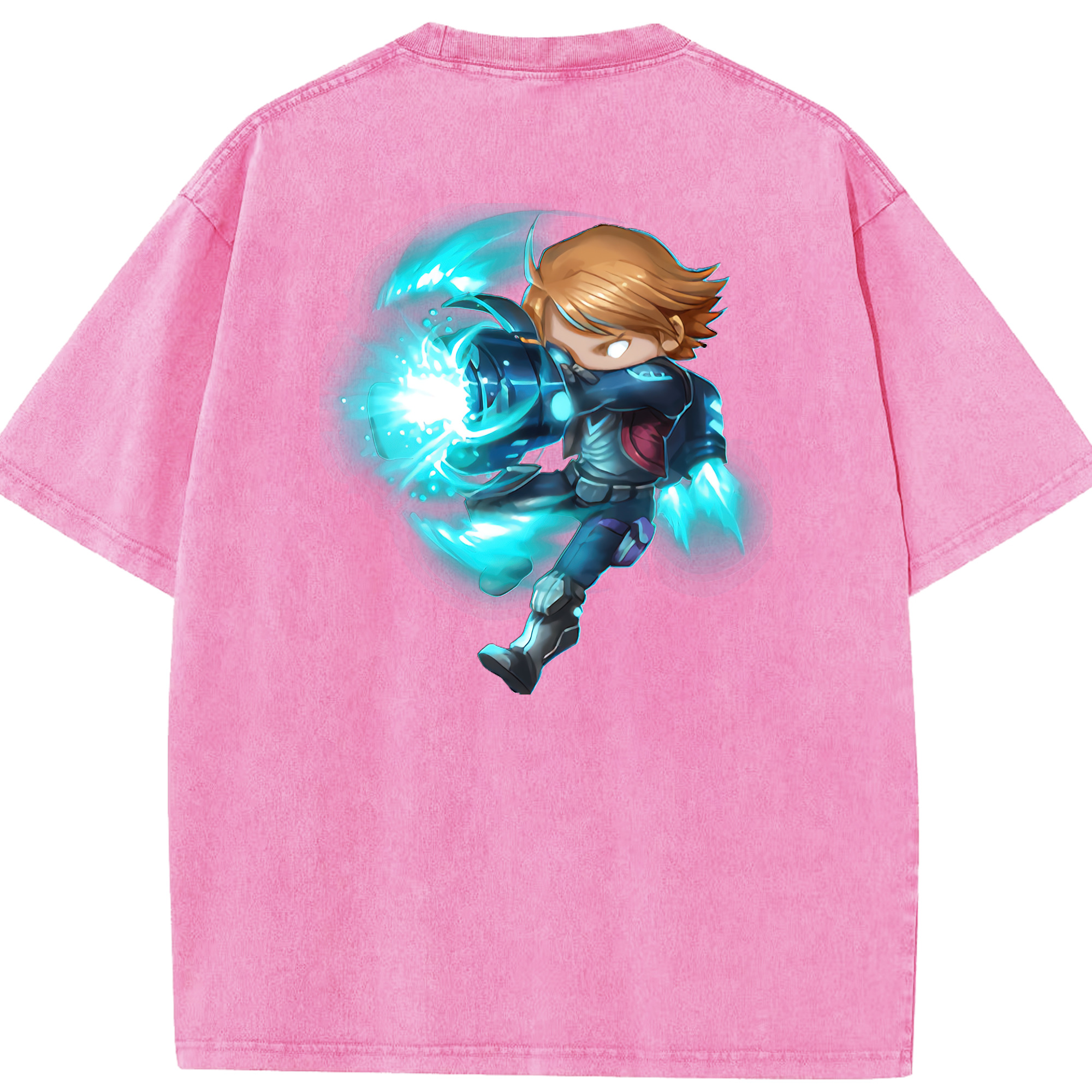 リーグ・オブ・レジェンド League of Legends LOL 綿100% ヴィンテージ風 半袖Tシャツ（背面プリント）